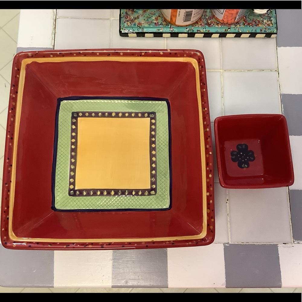 Corsica Rumba fiesta bowl set EUC